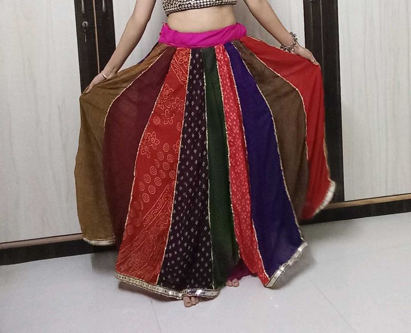 Colorful Patchwork Maxi Skirt