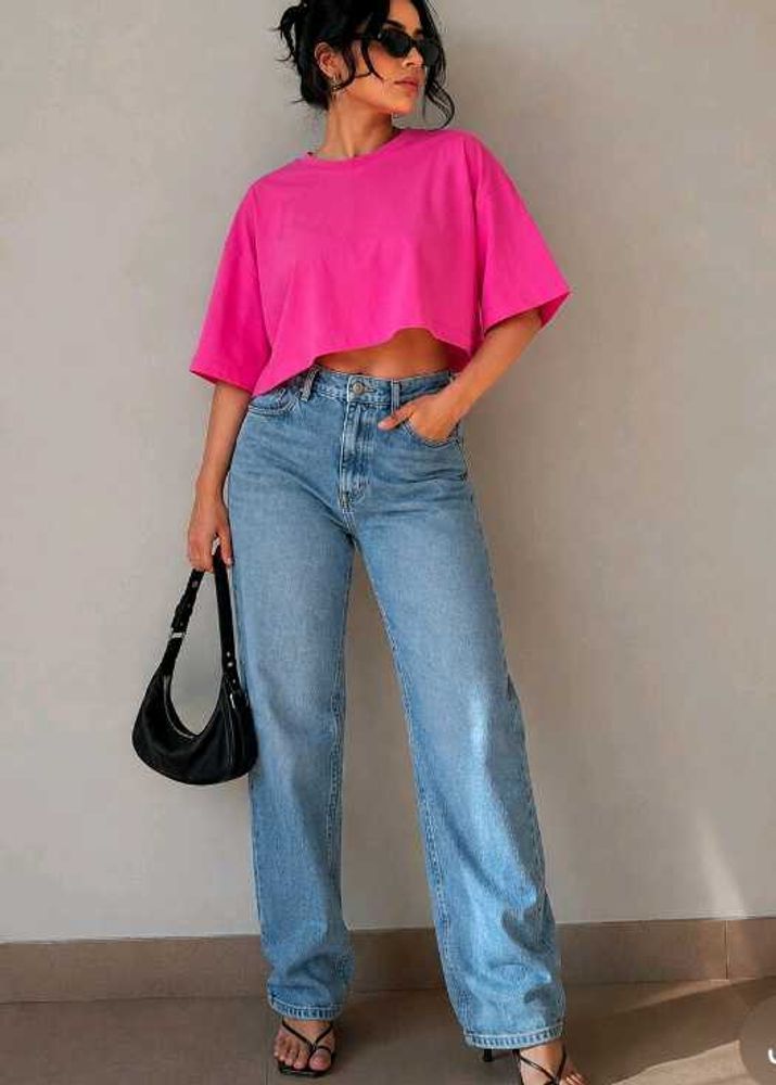 Shein oversized crop top