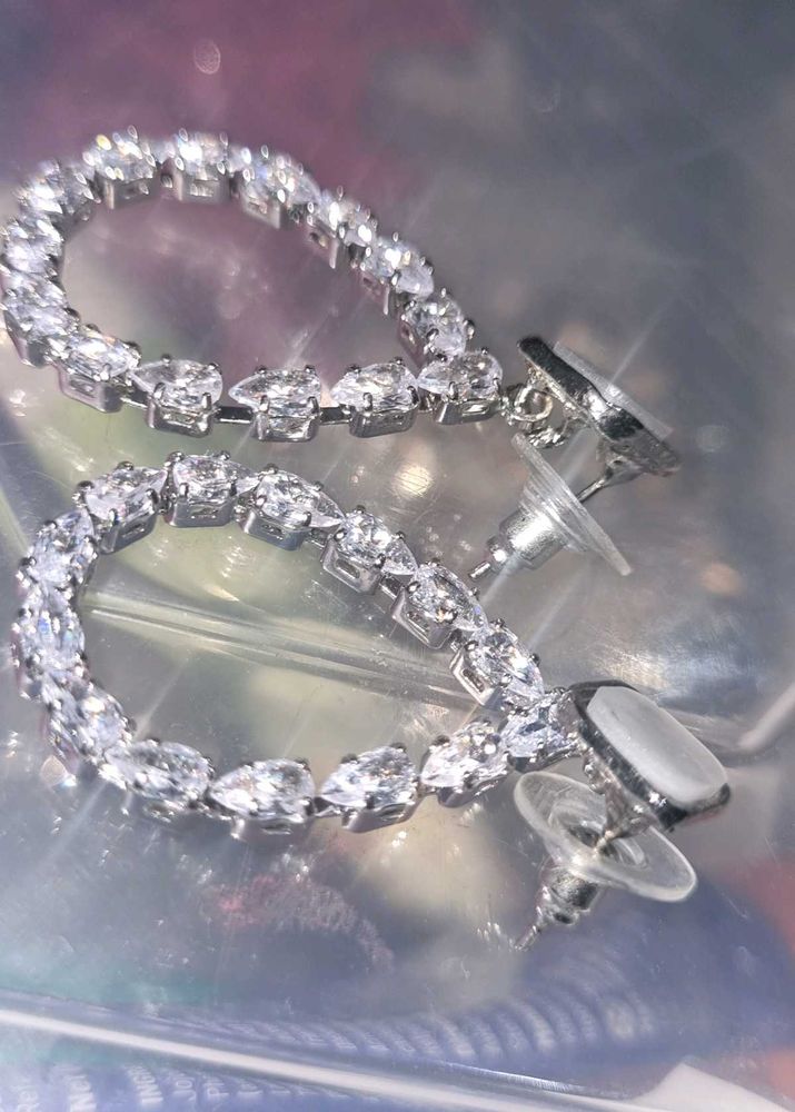 New Sparkling Hoop Earrings