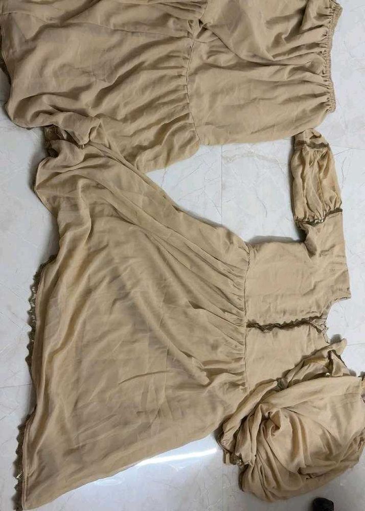 Beige Gharara Set