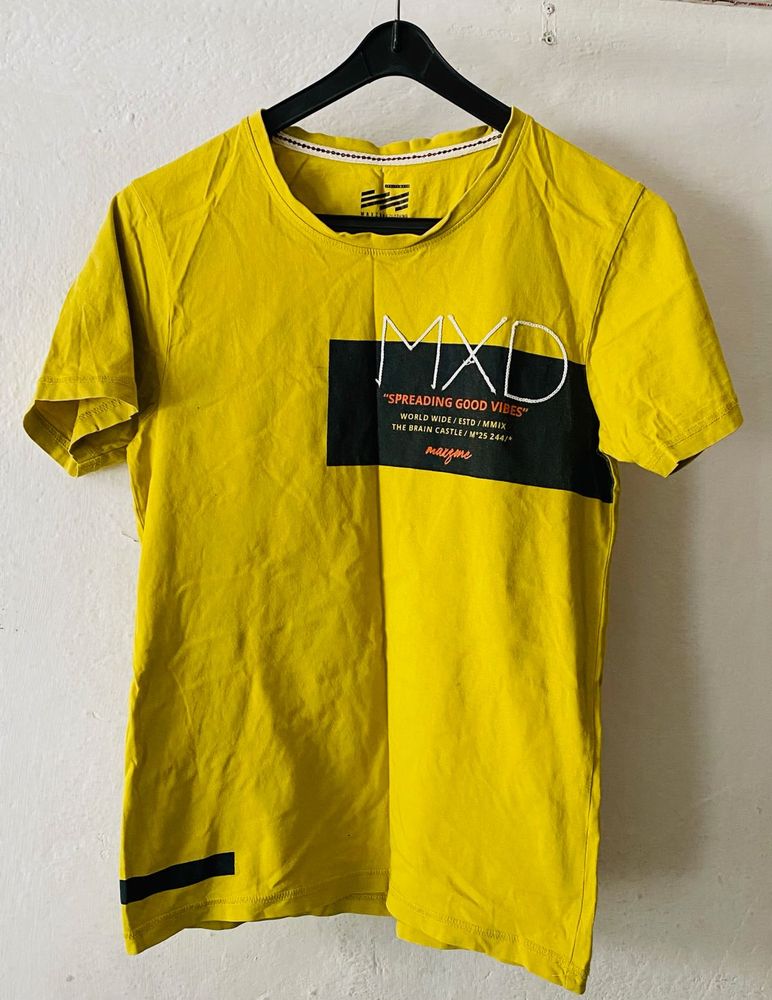 Yellow Graphic Print T-Shirt
