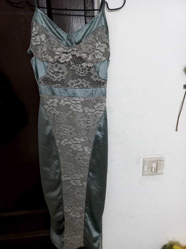 silver party dress