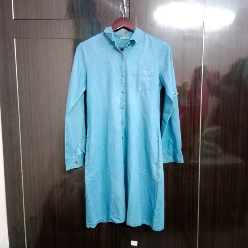 Denim Long Kurta For Women