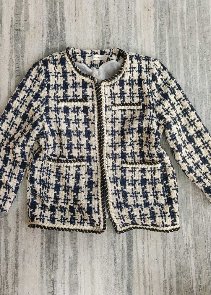 Elegant Plaid Tweed Jacket