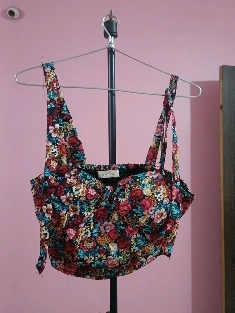 Floral corset top