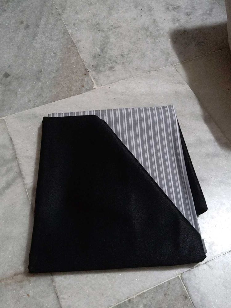 Black Saree with Grey Striped Blouse pack of 5