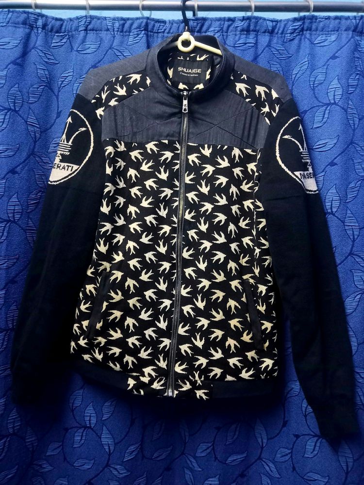 Black Varsity Jacket Sparrow light khaki In Blac