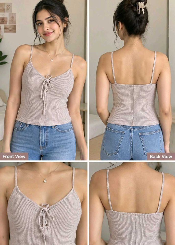Cute Tie-Front Cami Top