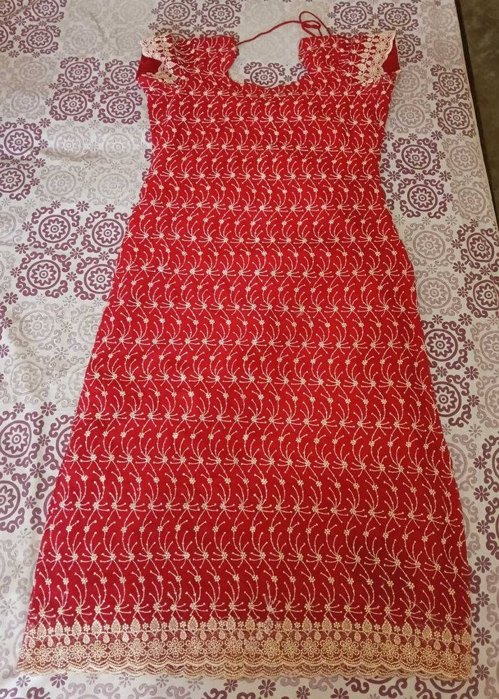 Red Kurta Set