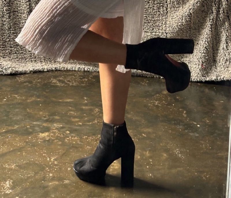 Black Platform Ankle Boots