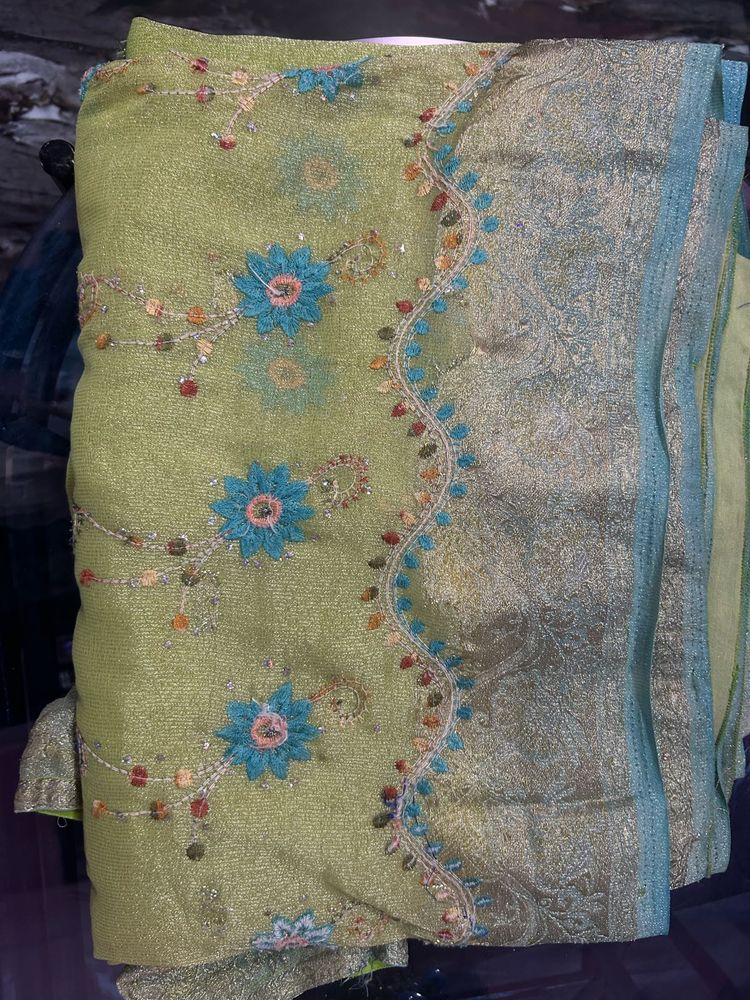 Embroidered Silk Saree