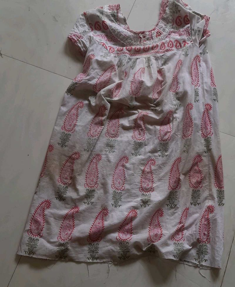 Paisley Print Cotton nighty