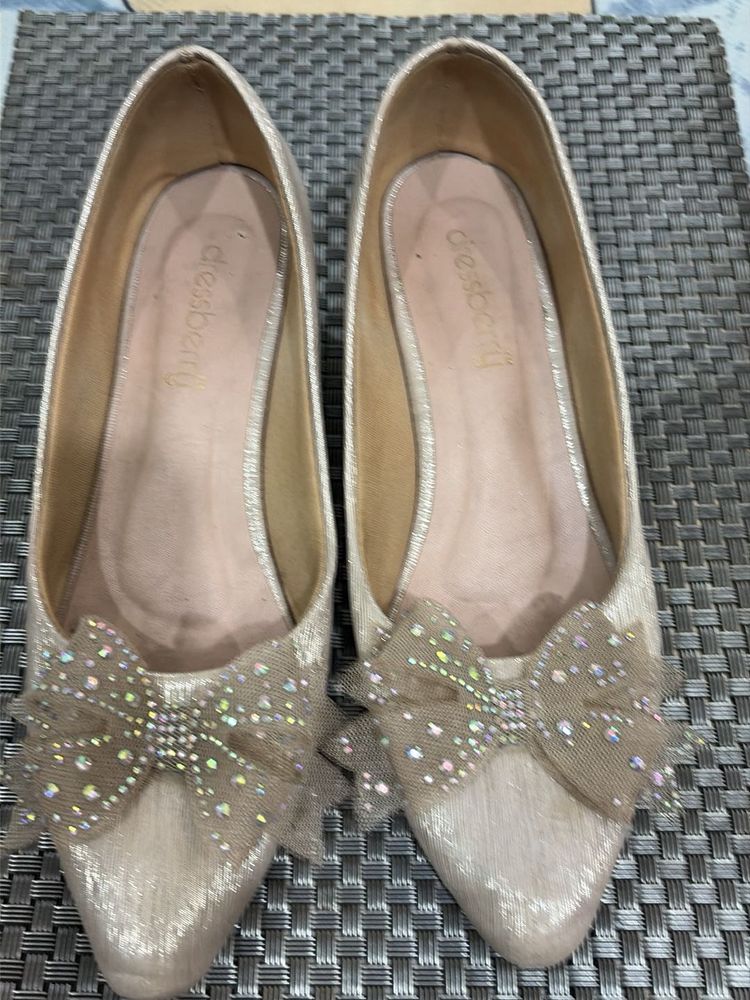Sparkly Bow Flats