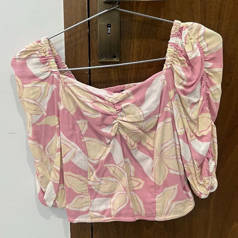 Floral Print Crop Top