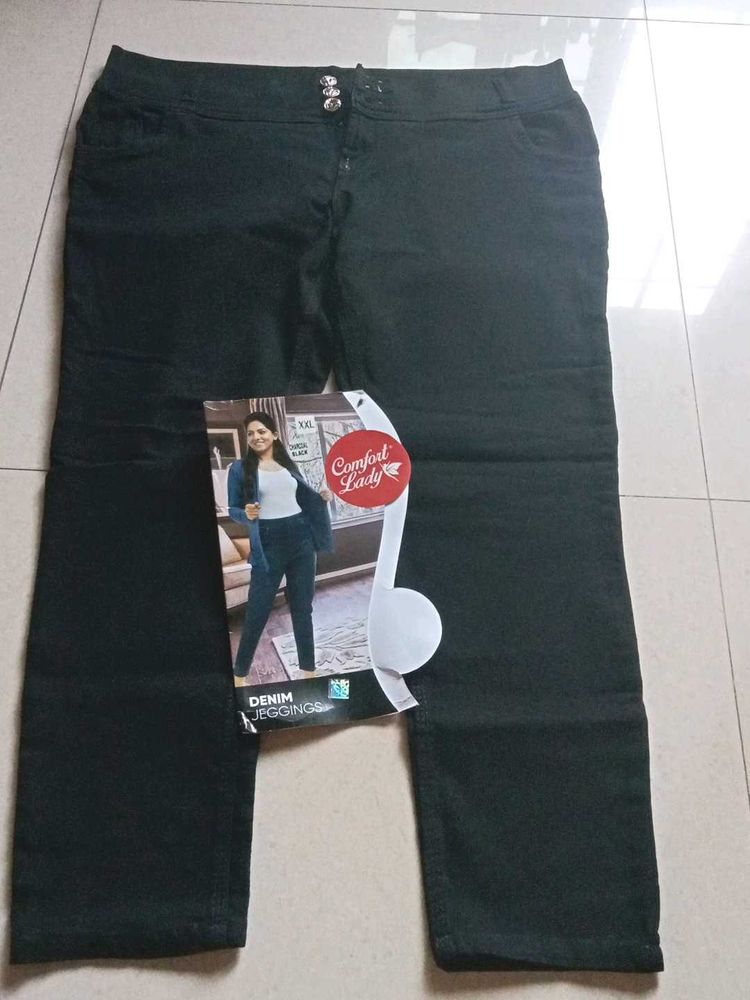 Comfort Lady Black Denim Jeans..Mew