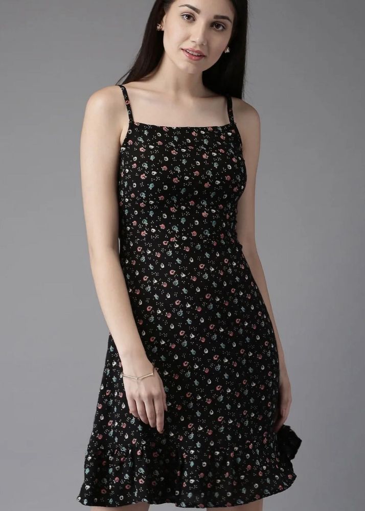 Floral Print Mini Slip Dress