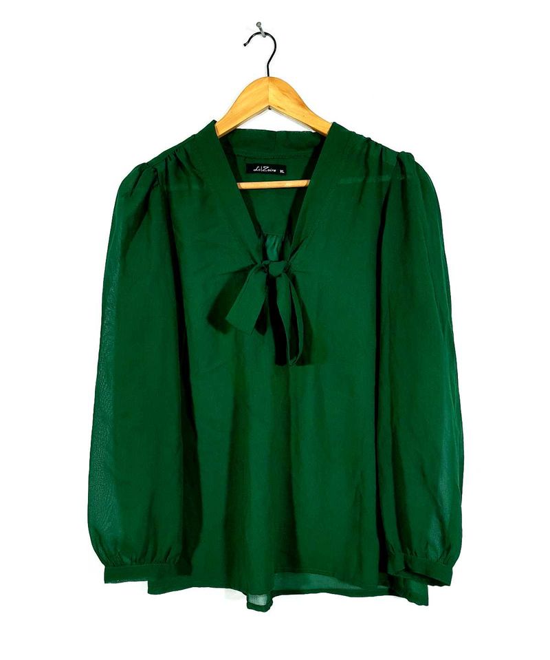 Dark Green Top Women's