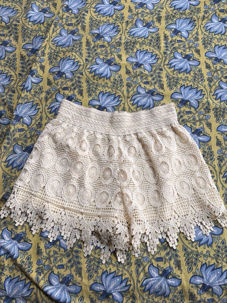 Boho Crochet Lace Shorts