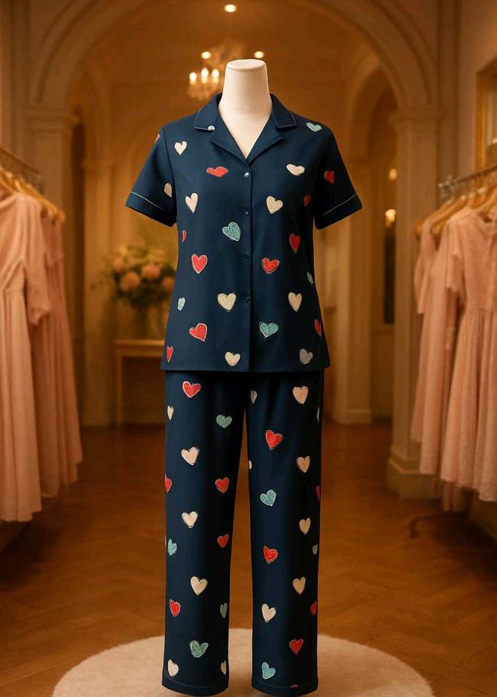 🇳🇿💫♥️ New Heart Print Pajama Set