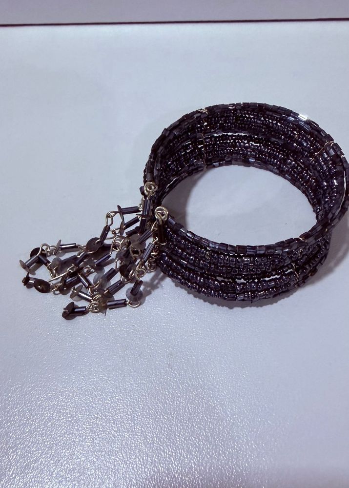 Sparkling Beaded Cuff Bracelet