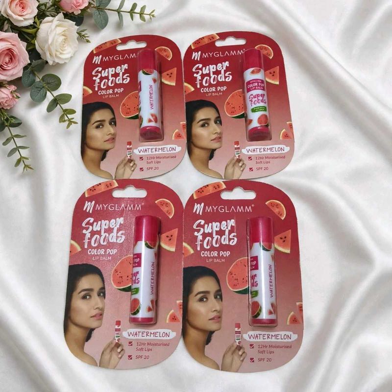 MyGlamm Color Pop Lip Balm - (4.6gm)pack Of 4