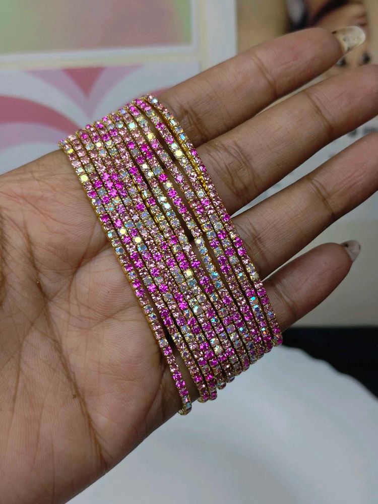 dark pink+silver sparking bracelet ✨