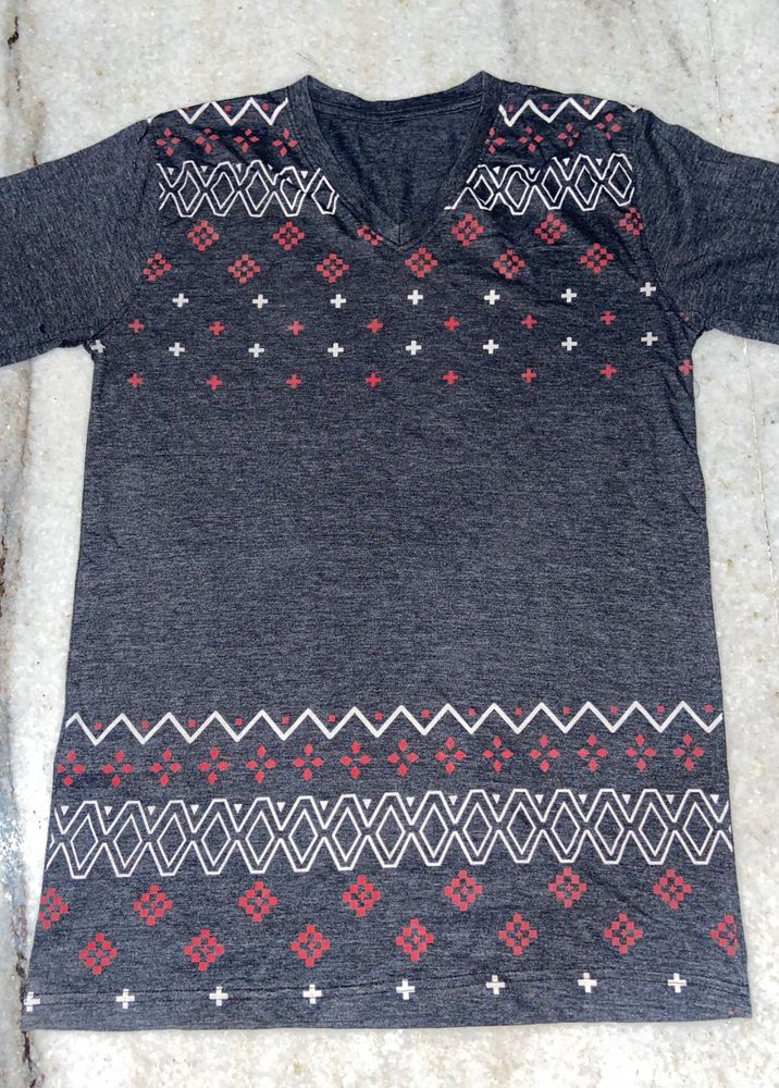 Men's Dark Grey Long Sleeve T-Shirt