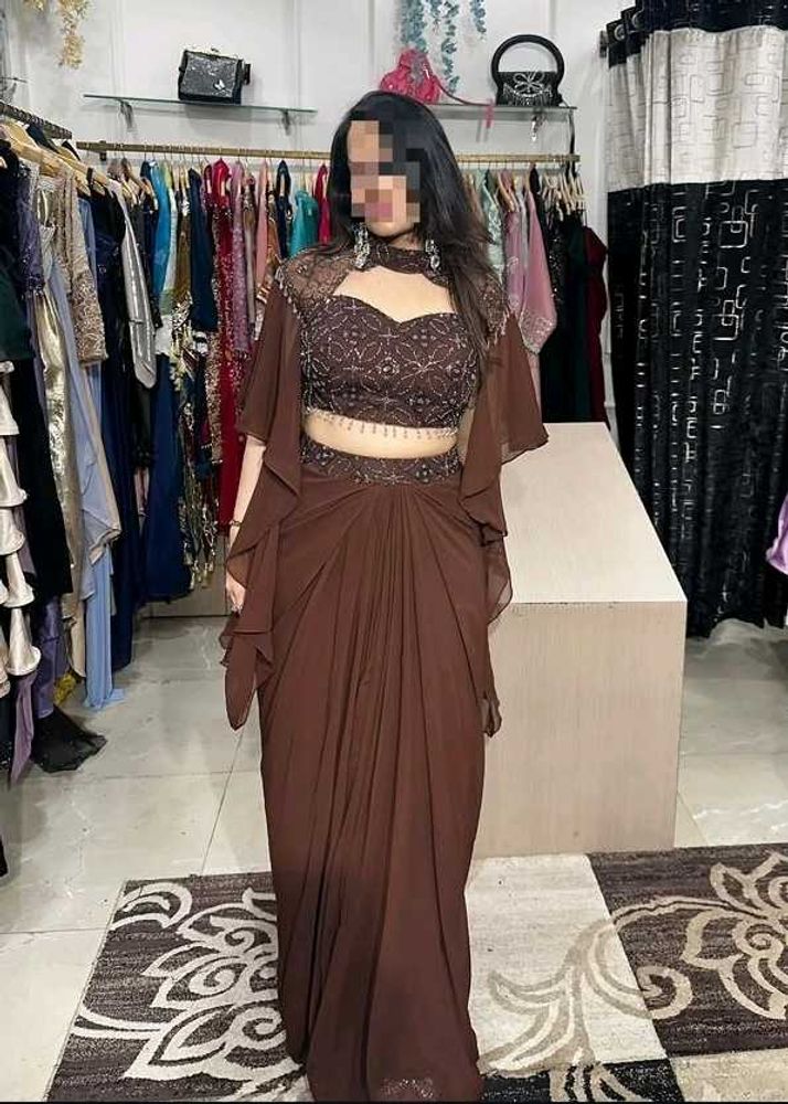 Brown Lehenga Choli Set