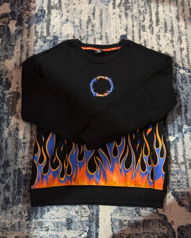 [FREE DELIVERY] Max URBN Black Flame Sweatshirt