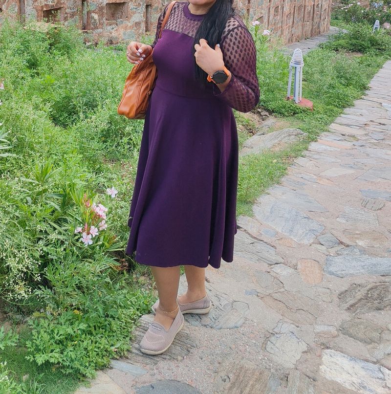 Women A Line Purple 💜 One Piece Dress👗