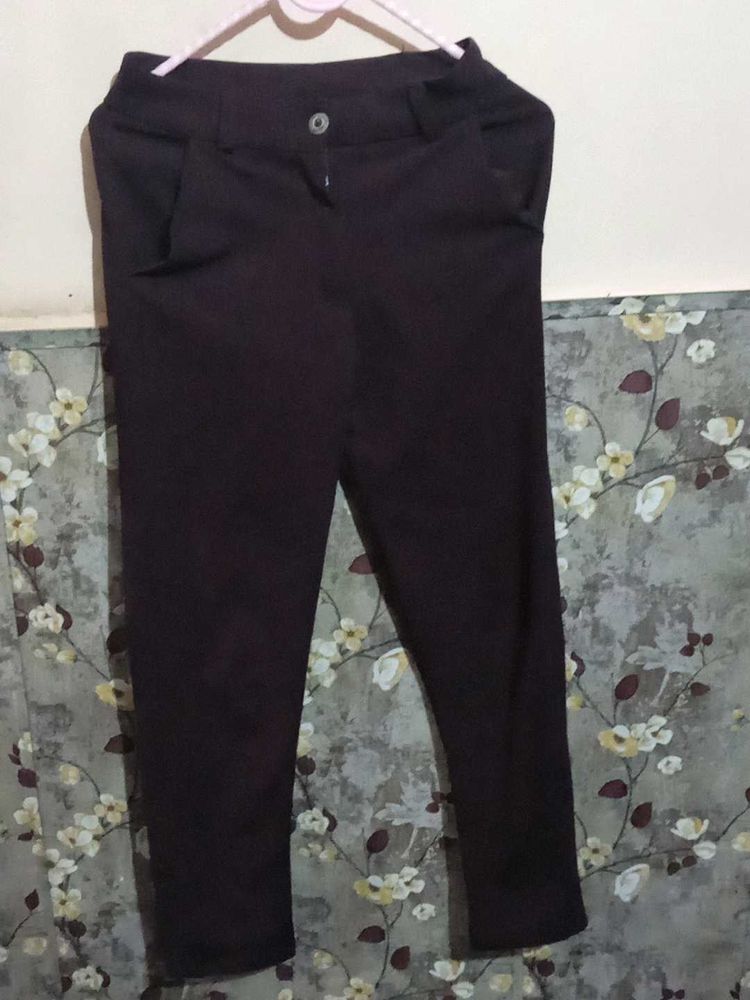 Dark Brown Casual Pants