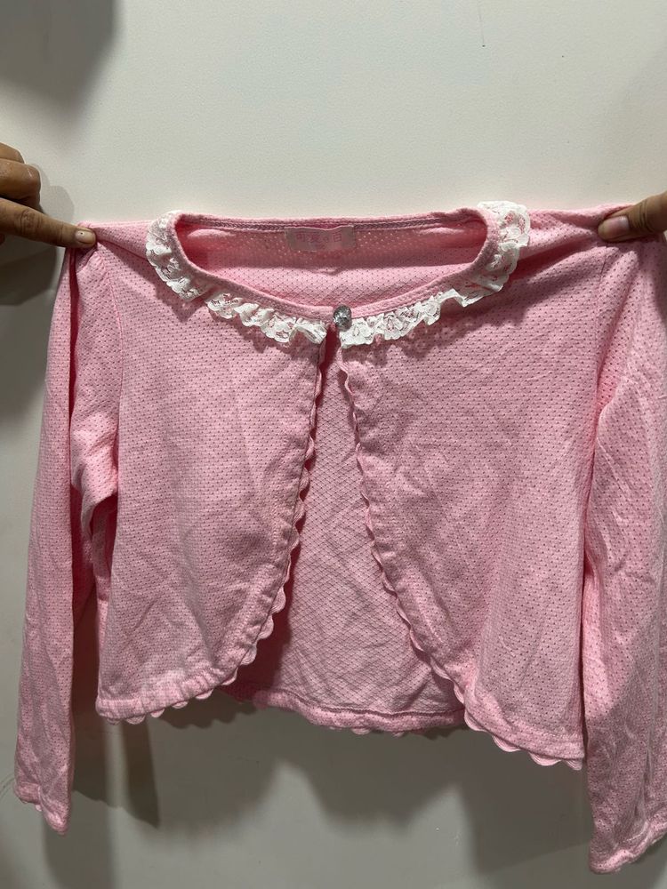 cute pink Korean top
