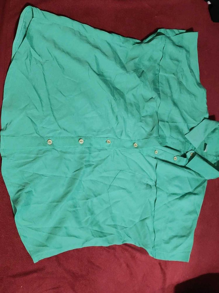 Green Button-Down Shirt