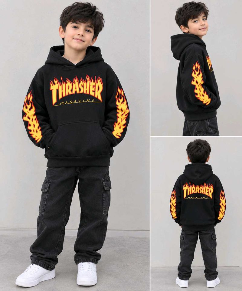 Thrasher Flame Hoodie 3-4 years kid