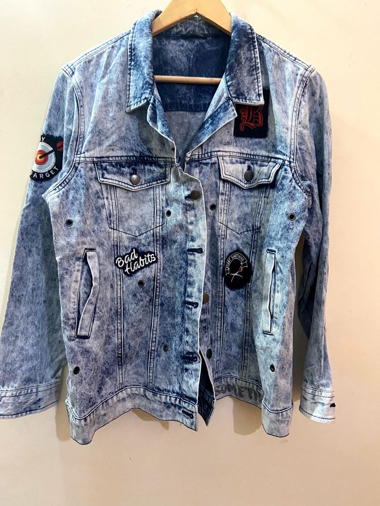 Denim Washed Funky Jacket