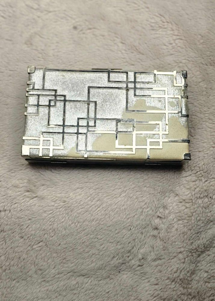 Geometric Silver Wallet