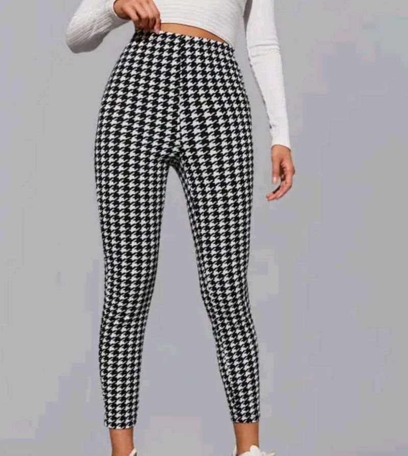 Houndstooth Print Leggings