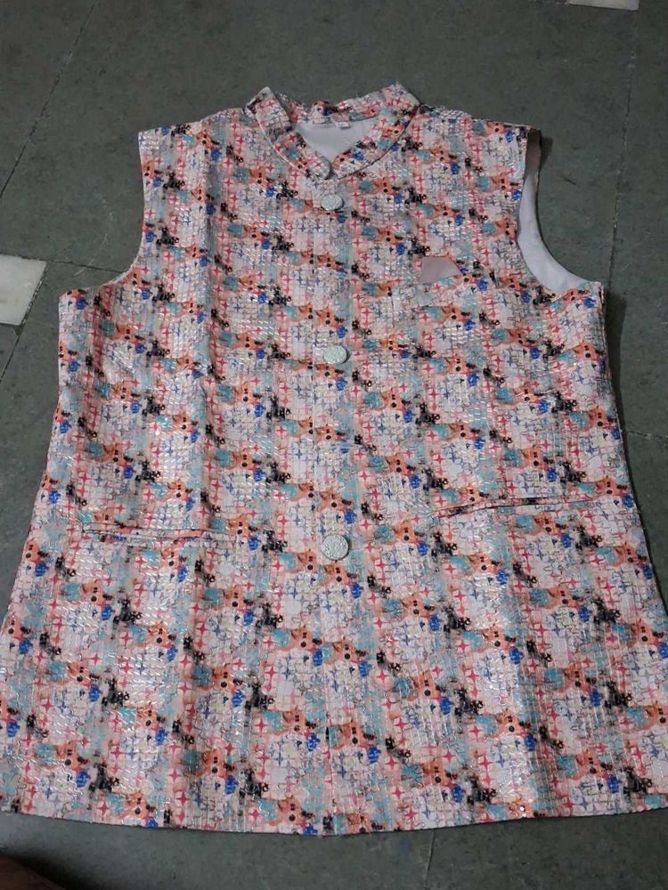 Stylish Ethnic Sleeveless Jacket