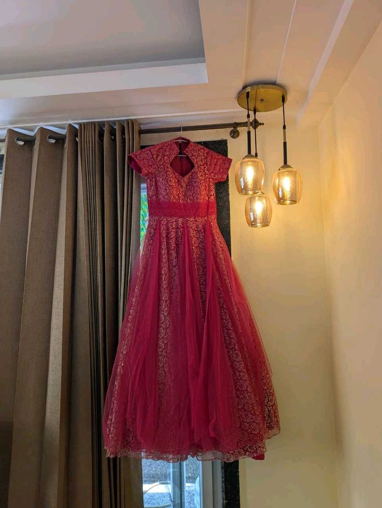 Pink Floor Length Gown