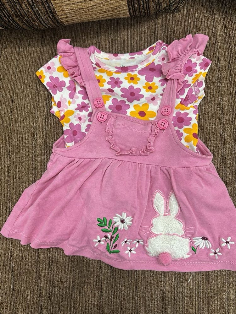 Adorable Pink Bunny Dress Set