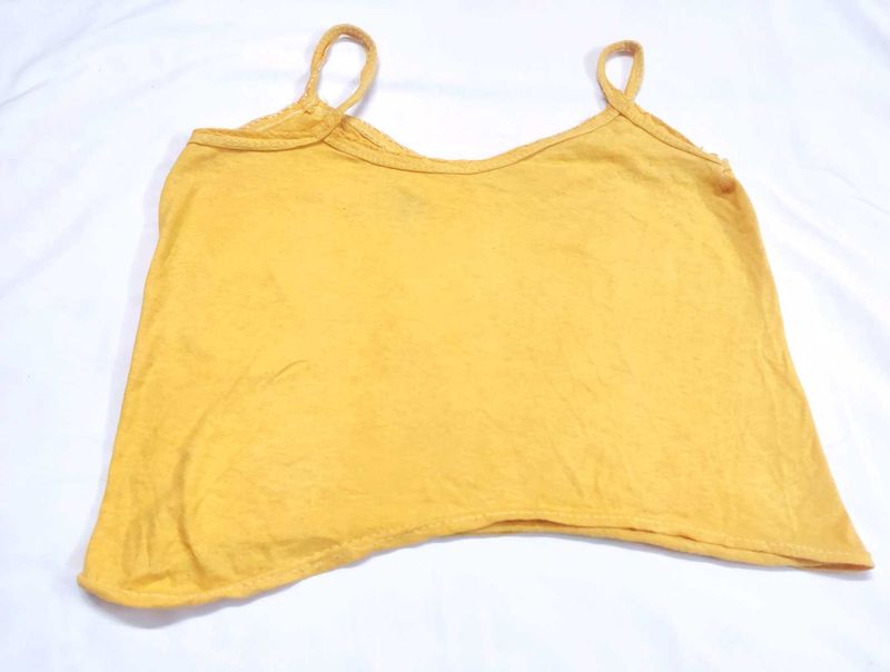 Baby girl Yellow Spaghetti Strap Top