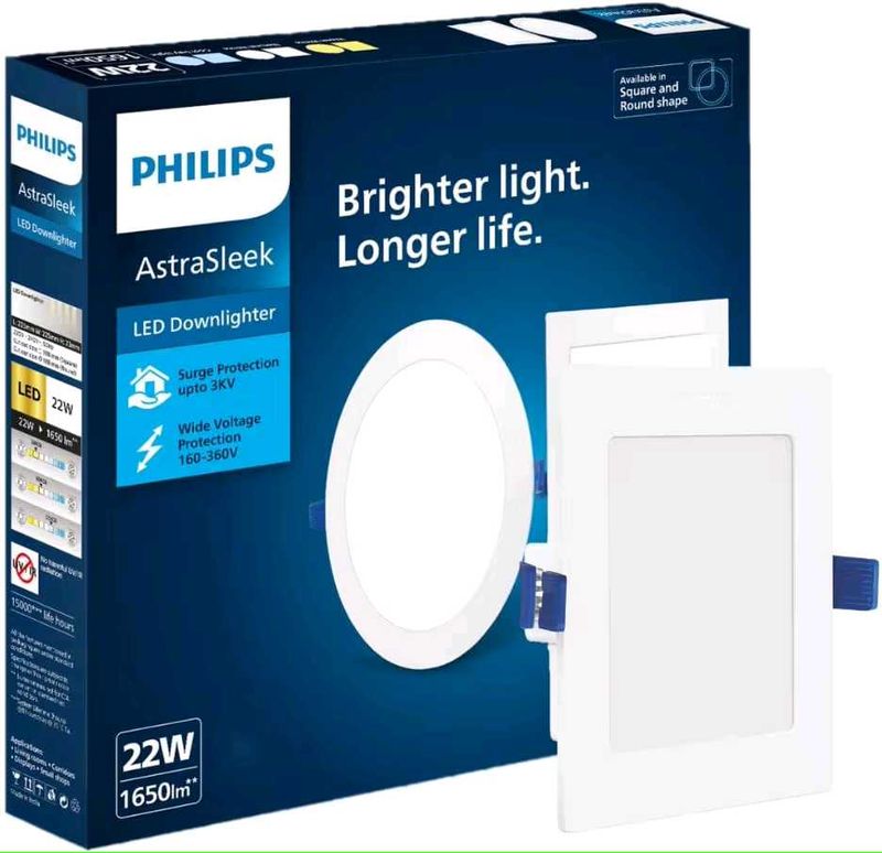 Philips Astra Sleek 22-watt Square LED Downlighter