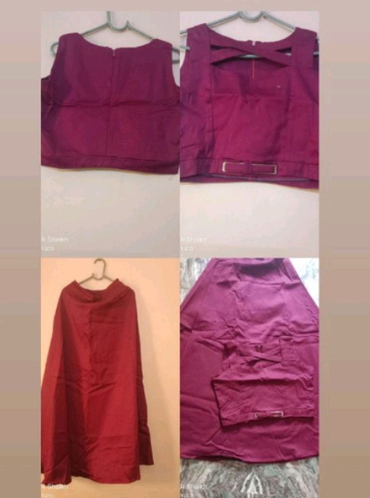 Maroon Two-Piece Set