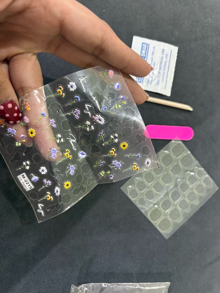 Cute Floral Nail Art Stickers some used