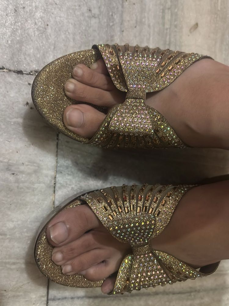 Golden Glam Flats