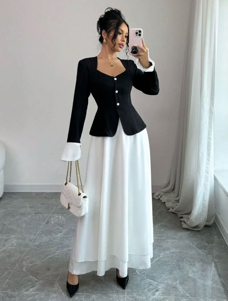 Chic Black &amp; White Dress