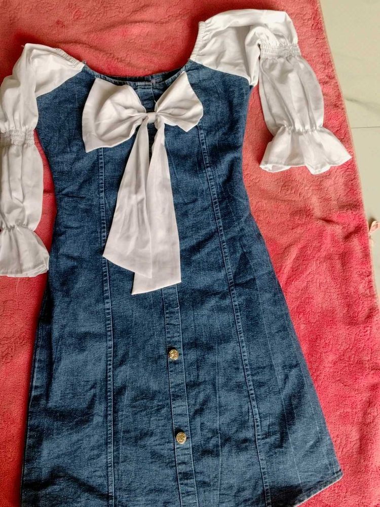 a bodycon denim dress