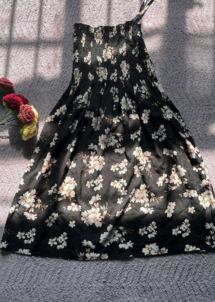 Floral Black Maxi Dress