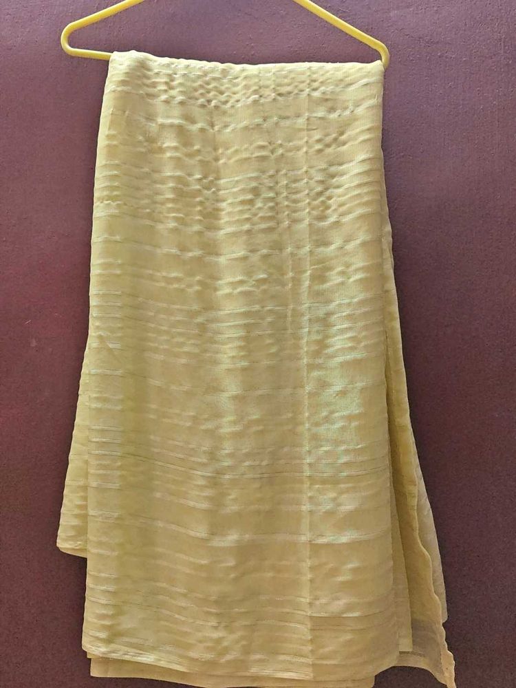 Party Wear yellow Saree