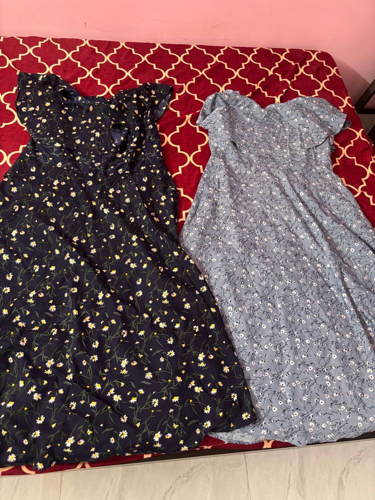 Cute Floral Print Dresses (Set of 2)